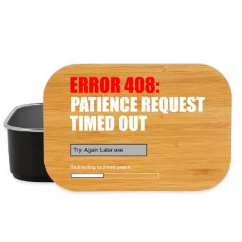 Fehler 408 Patience Timeout-Grafik - Lunch Box - Schwarz - Vorne