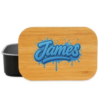 Graffiti Vorname James Gift Ideal Druckbar - Lunch Box - Schwarz - Vorne