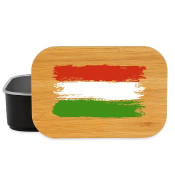 Pinselstriche der ungarischen Flagge - Lunch Box - Schwarz - Vorne