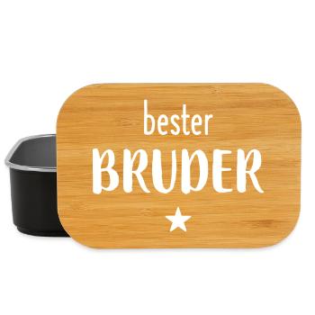 Bester Bruder Stern I Liebe Geschenkidee Familie - Lunch Box - Schwarz - Vorne
