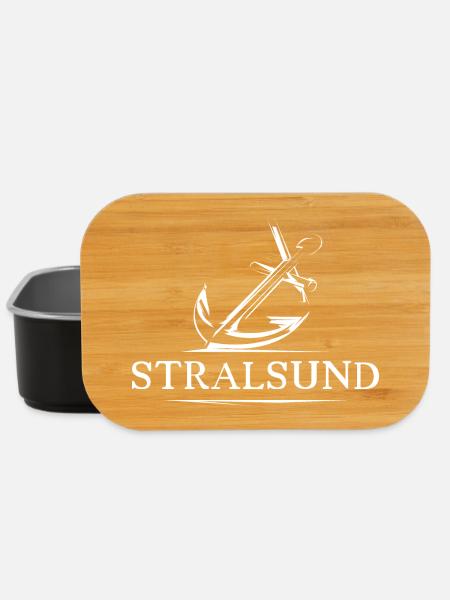stralsund see anker symbol geschenk idee logo - Lunch Box - Schwarz