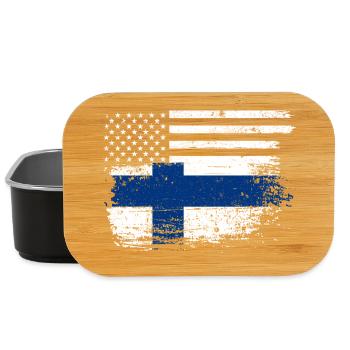 American finland flag - Lunch Box - black - Front
