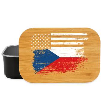 Flagge Fusion US Tschechisch - Lunch Box - Schwarz - Vorne