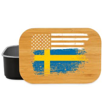 Flag Fusion: US Nordic Brush - Lunch Box - black - Front