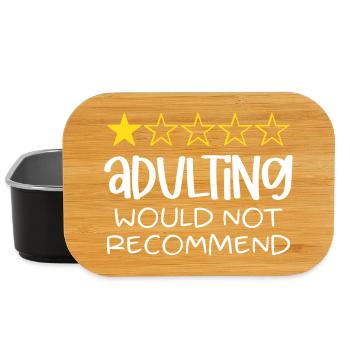 Adulting Would Not Recommend - Lunch Box - black - Front
