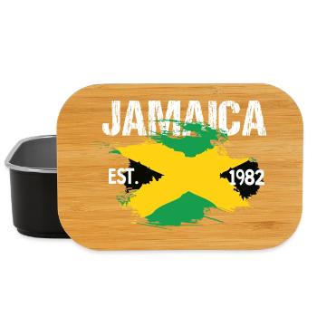 Jamaica Brush Flag Est1982 - Lunch Box - Schwarz - Vorne