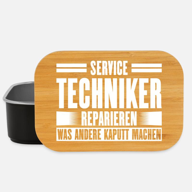 Servicetechniker Support Lösung Spruch Service - Lunch Box - Schwarz