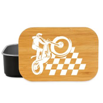 motorcycle, biker, motocross - Lunch Box - black - Front