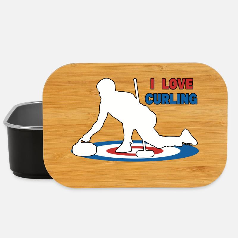 Ich liebe Curling - Lunch Box - Schwarz