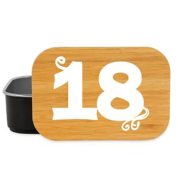cooles Statement, 18 Blumenranken - Lunch Box - Schwarz - Vorne