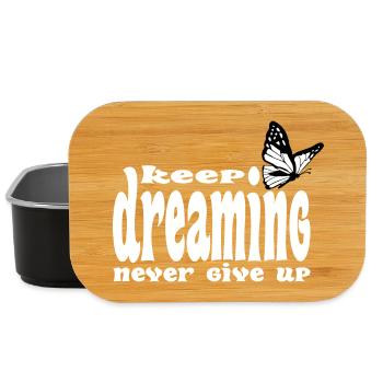 Continue de rêver, n’abandonne jamais - Boîte à goûter - noir - Devant