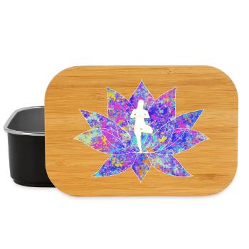 Bunte Lotus Yoga Galaxy Design - Lunch Box - Schwarz - Vorne