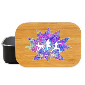 Yoga Flow Lotus Galaxy Buntes Design - Lunch Box - Schwarz - Vorne