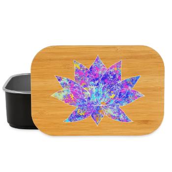 Galaxy Lotus Flower Yoga Art - Lunch Box - Schwarz - Vorne
