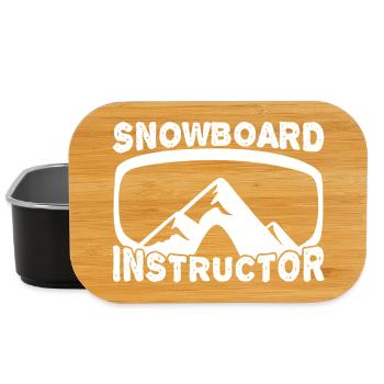 Funny Snowboard Instructor - Lunch Box - black - Front