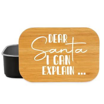 Dear Santa I Can Explain - Lunch Box - Schwarz - Vorne
