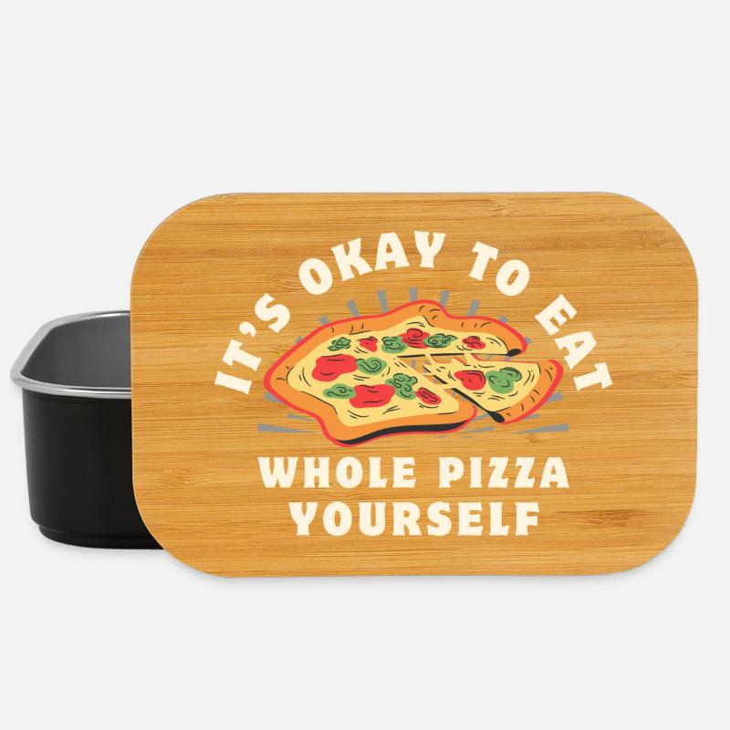 It's okay to eat a whole pizza yourself - Lunch Box - black