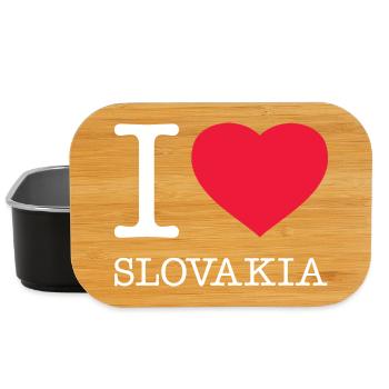 I LOVE SLOVAKIA Slowakei - Lunch Box - Schwarz - Vorne
