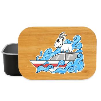 Ziege Boot Lustig Wellen - Lunch Box - Schwarz - Vorne