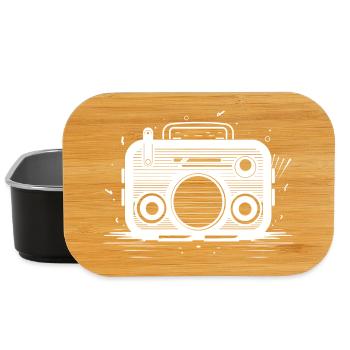 Oldschool Radio Sketch - Lunch Box - black - Front