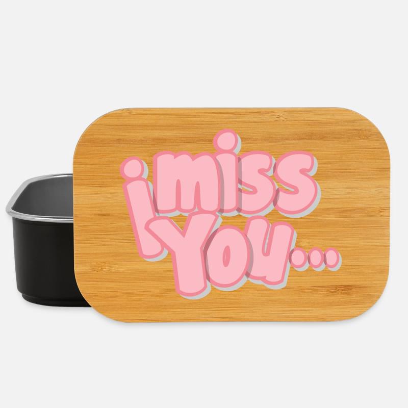 Ich vermisse dich Exklusive Designs - Lunch Box - Schwarz