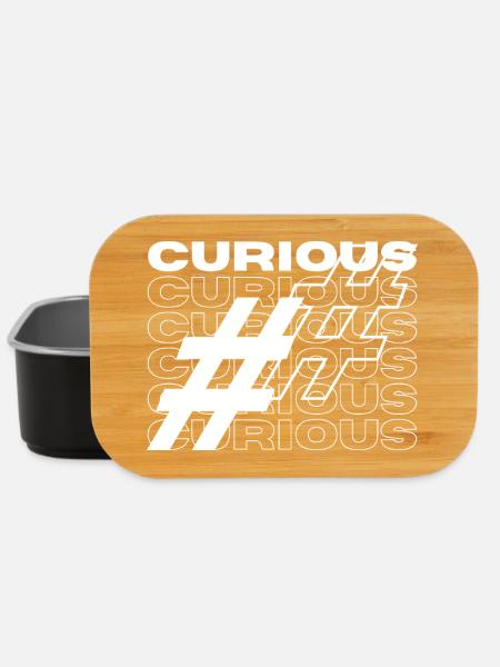 Curious Hashtag Typography - Lunch Box - black