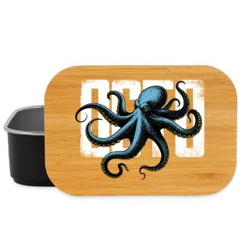 Stylized Octopus - Lunch Box - black - Front