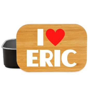 I love Eric Rotes Herz Romantischer Name Fan - Lunch Box - Schwarz - Vorne