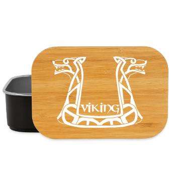 Weißer Wikinger-Drache - Lunch Box - Schwarz - Vorne