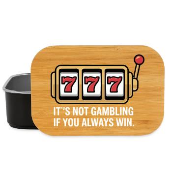 Slot Luck Saying 777 - Lunch Box - black - Front