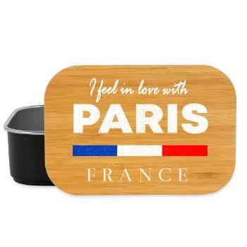 I fell in love with Paris – Frankreich Design - Lunch Box - Schwarz - Vorne