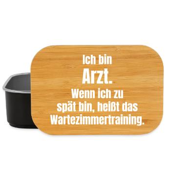 I'm a doctor: Waiting room training saying - Lunch Box - black - Front