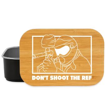 Don't Shoot the Ref – Funny Paintball Design - Lunch Box - black - Front
