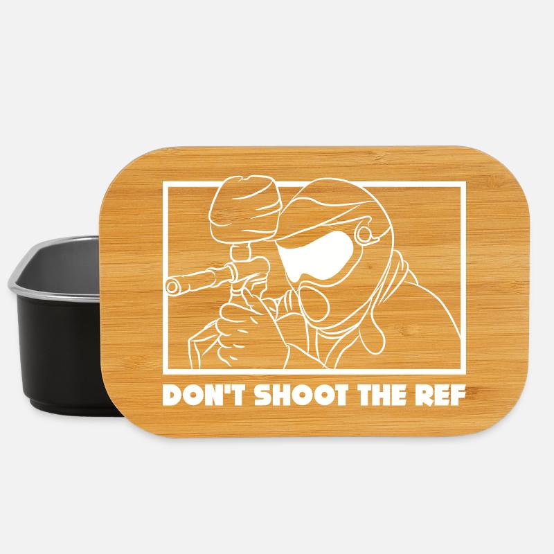 Don't Shoot the Ref – Funny Paintball Design - Lunch Box - black