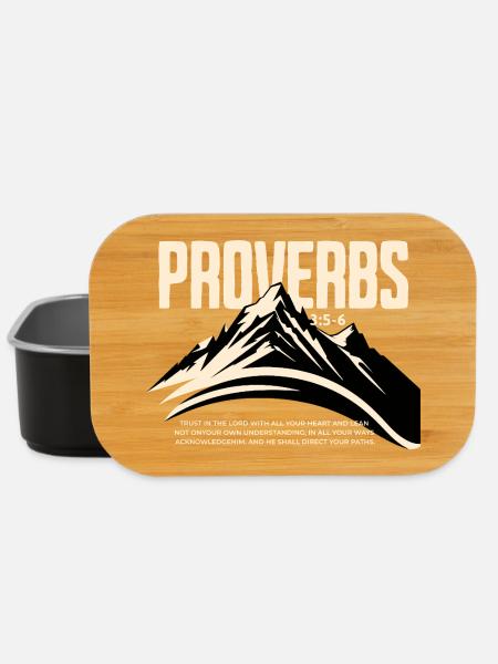 Proverbs 3 5 6 Trust Mr. Berg Faith - Lunch Box - black