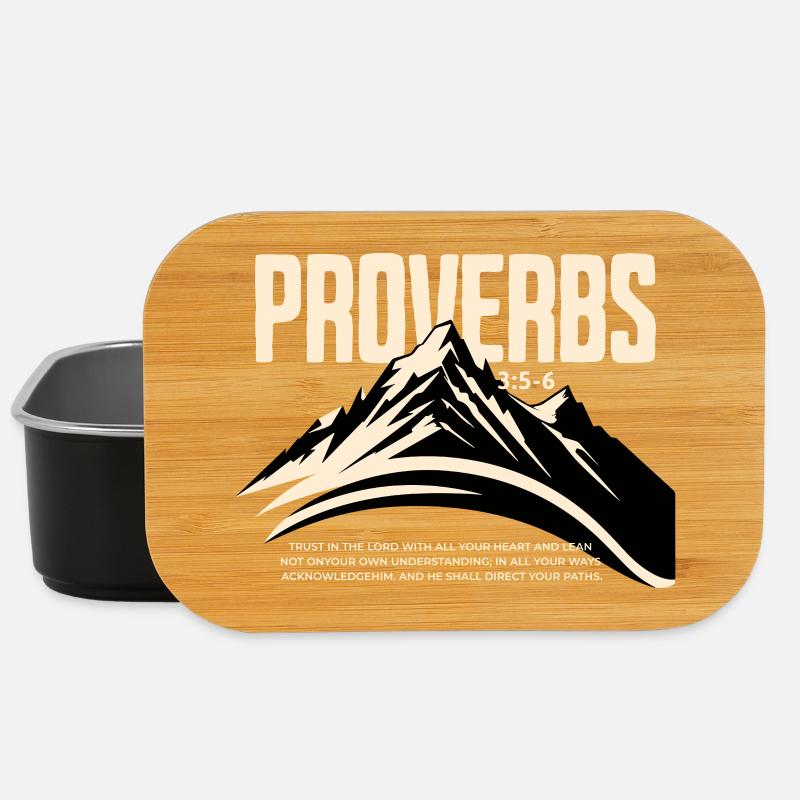 Proverbs 3 5 6 Trust Mr. Berg Faith - Lunch Box - black