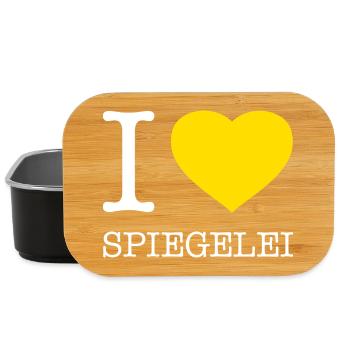 I love Spiegelei - Lunch Box - Schwarz - Vorne