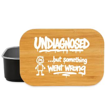 Undiagnosed but Something Went Wrong Spruch - Lunch Box - Schwarz - Vorne