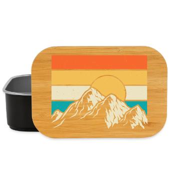 Hiking Hiker Mountaineer Gift - Lunch Box - black - Front