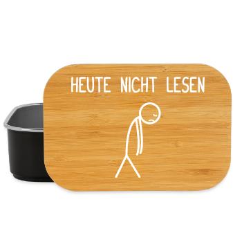 Heute nicht lesen Buchliebhaber Leseratte Bücher - Lunch Box - Schwarz - Vorne