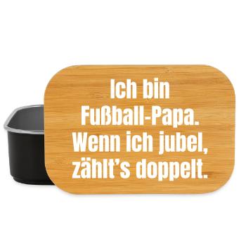 Fußball Papa Jubel Zählt Doppelt - Lunch Box - Schwarz - Vorne