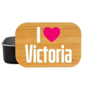 I Love Victoria Pink Heart I Love Victoria - Lunch Box - black - Front