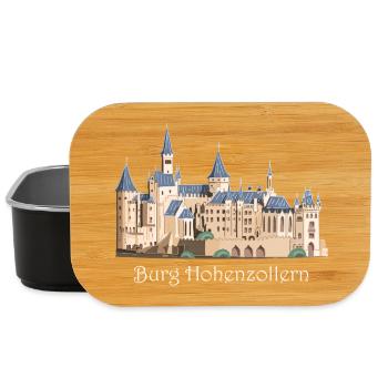 Illustration du château de Hohenzollern, dessin à la main - Boîte à goûter - noir - Devant