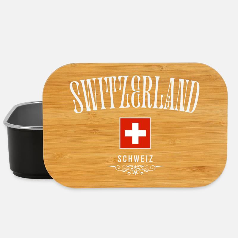 Flagge der Schweiz, Schweizer Stolz - Lunch Box - Schwarz