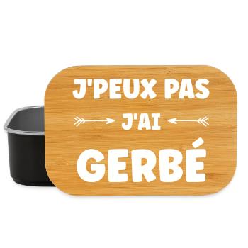 Ich kann nicht, ich GERBÉ - Lunch Box - Schwarz - Vorne