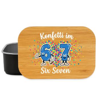 67 Six Seven Meme Confetti Carnival Cologne - Lunch Box - black - Front