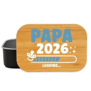 Papa 2026 en chargement... - Boîte à goûter - noir - Devant