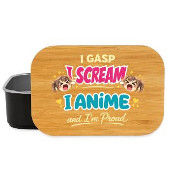 Anime-fangirl Schreit Anime-reaktion - Lunch Box - Schwarz - Vorne