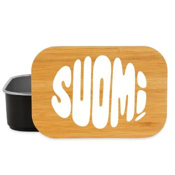 Suomi - Finland Lettering - Lunch Box - black - Front