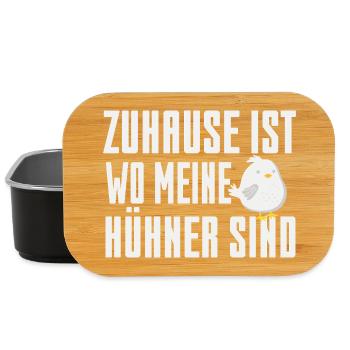 Zu Hause wo meine Hühner sind - Lunch Box - Schwarz - Vorne